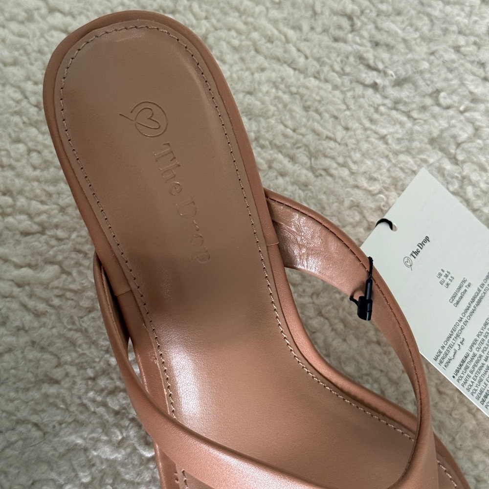 The Drop Tan Dakota Thong Sculpted Heel Sandal - Picture 8 of 8